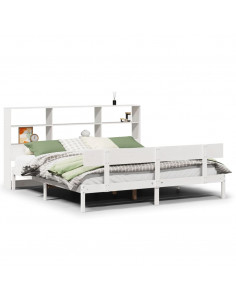 Giroletto con Libreria senza Materasso 180x200 cm in Legno Pino