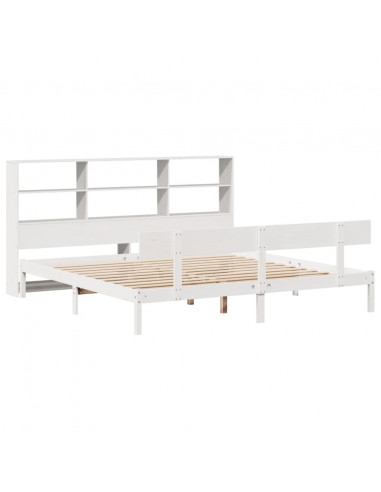 Giroletto con Libreria senza Materasso 180x200 cm in Legno Pino