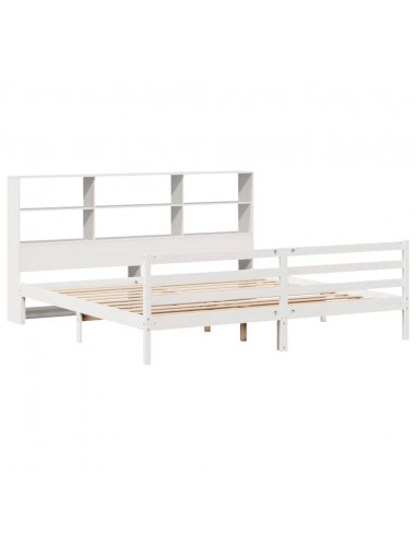 Giroletto con Libreria senza Materasso 180x200 cm in Legno Pino