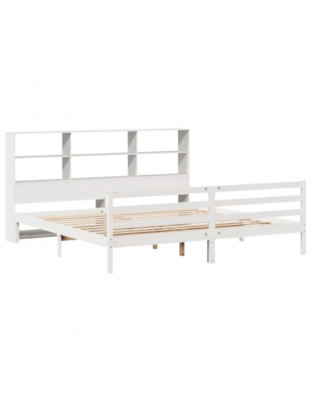 Giroletto con Libreria senza Materasso 180x200 cm in Legno Pino