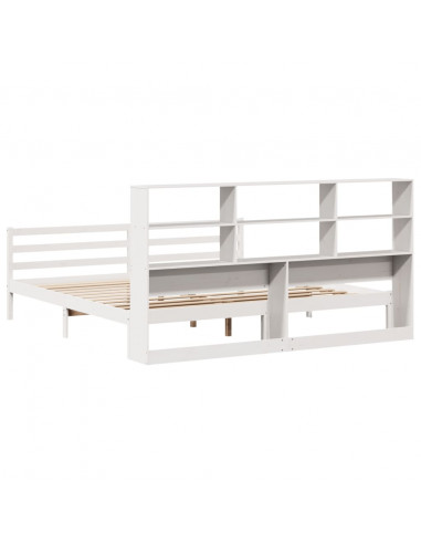 Giroletto con Libreria senza Materasso 180x200 cm in Legno Pino