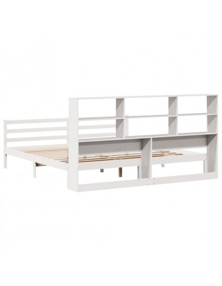 Giroletto con Libreria senza Materasso 180x200 cm in Legno Pino