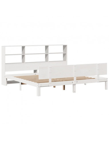 Giroletto con Libreria senza Materasso 180x200 cm in Legno Pino