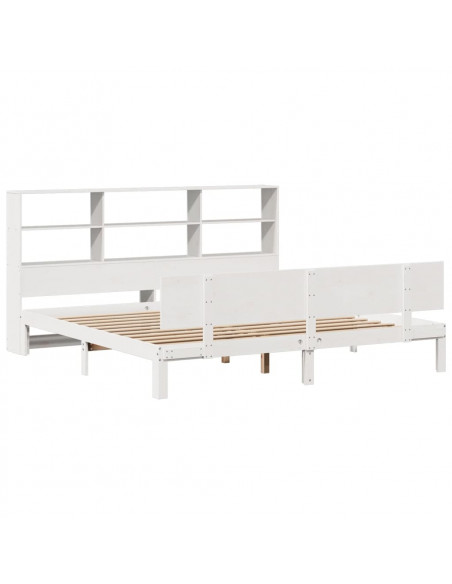 Giroletto con Libreria senza Materasso 180x200 cm in Legno Pino