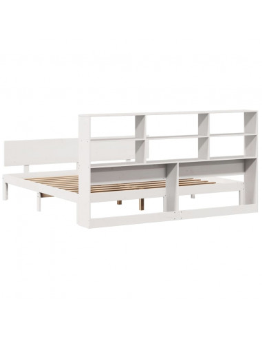 Giroletto con Libreria senza Materasso 180x200 cm in Legno Pino