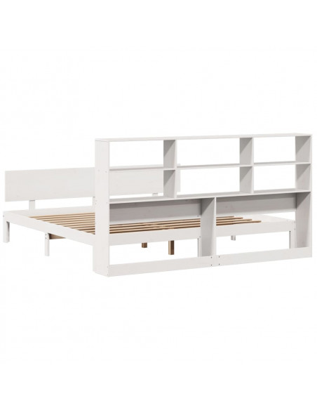 Giroletto con Libreria senza Materasso 180x200 cm in Legno Pino