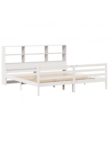 Giroletto con Libreria senza Materasso 180x200 cm in Legno Pino