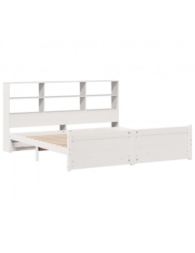 Giroletto con Libreria senza Materasso 180x200 cm in Legno Pino