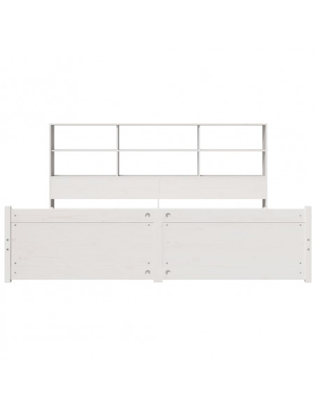 Giroletto con Libreria senza Materasso 180x200 cm in Legno Pino