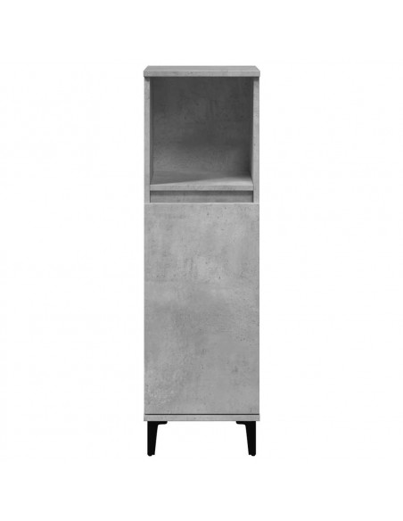 Set Mobili da Bagno 3 pz Grigio Cemento in Legno Multistrato
