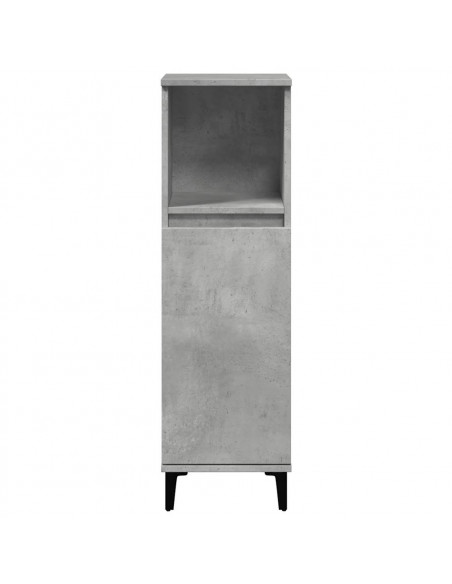 Set Mobili da Bagno 3 pz Grigio Cemento in Legno Multistrato