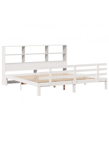 Giroletto con Libreria senza Materasso 180x200 cm in Legno Pino