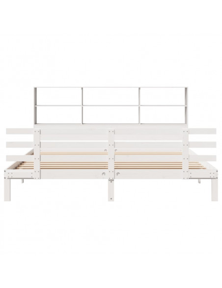 Giroletto con Libreria senza Materasso 180x200 cm in Legno Pino