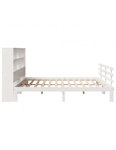 Giroletto con Libreria senza Materasso 180x200 cm in Legno Pino