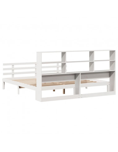 Giroletto con Libreria senza Materasso 180x200 cm in Legno Pino