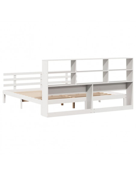 Giroletto con Libreria senza Materasso 180x200 cm in Legno Pino
