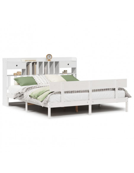 Giroletto con Libreria senza Materasso 180x200 cm in Legno Pino