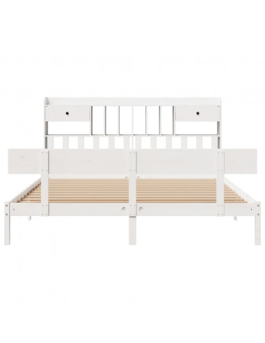 Giroletto con Libreria senza Materasso 180x200 cm in Legno Pino