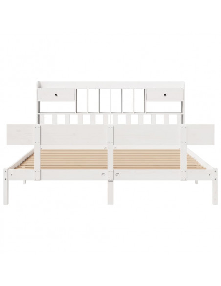 Giroletto con Libreria senza Materasso 180x200 cm in Legno Pino