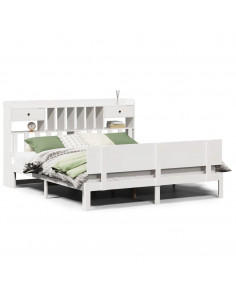 Giroletto con Libreria senza Materasso 180x200 cm in Legno Pino