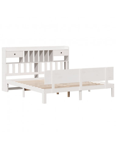 Giroletto con Libreria senza Materasso 180x200 cm in Legno Pino