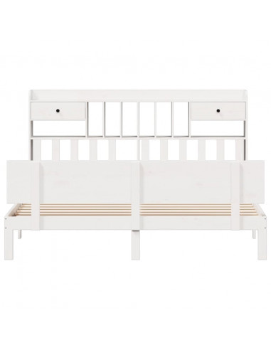 Giroletto con Libreria senza Materasso 180x200 cm in Legno Pino