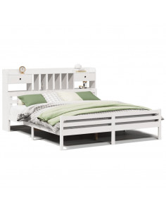 Giroletto con Libreria senza Materasso 180x200 cm in Legno Pino