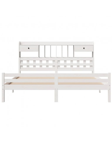 Giroletto con Libreria senza Materasso 180x200 cm in Legno Pino