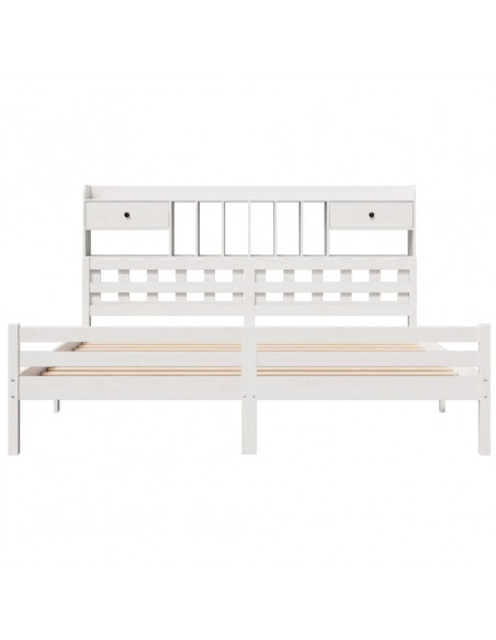 Giroletto con Libreria senza Materasso 180x200 cm in Legno Pino