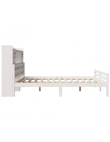 Giroletto con Libreria senza Materasso 180x200 cm in Legno Pino