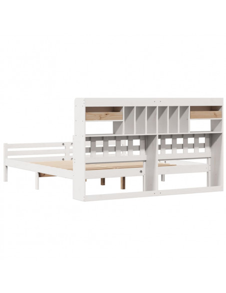 Giroletto con Libreria senza Materasso 180x200 cm in Legno Pino