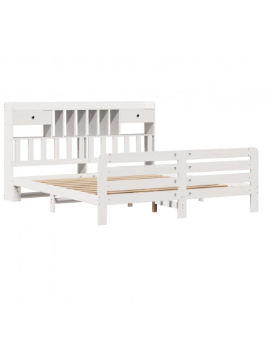 Giroletto con Libreria senza Materasso 180x200 cm in Legno Pino