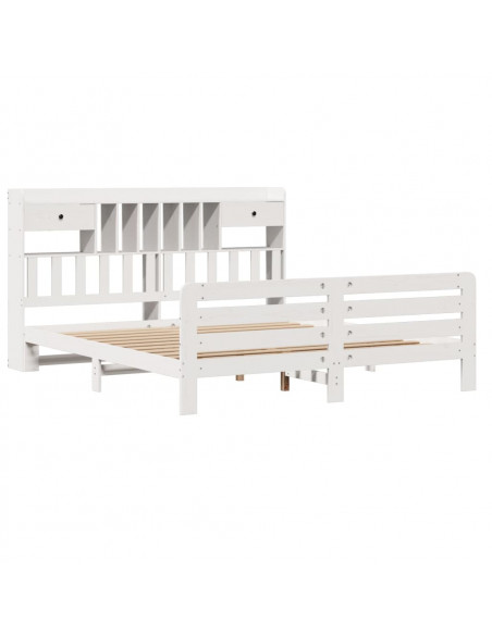 Giroletto con Libreria senza Materasso 180x200 cm in Legno Pino