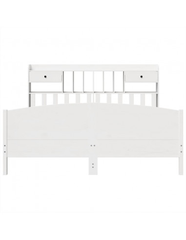 Giroletto con Libreria senza Materasso 180x200 cm in Legno Pino