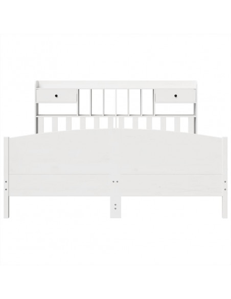 Giroletto con Libreria senza Materasso 180x200 cm in Legno Pino