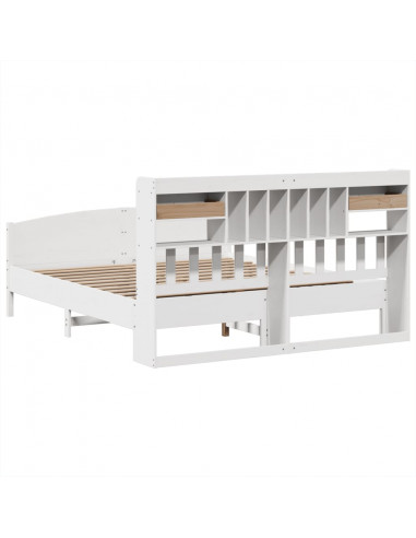 Giroletto con Libreria senza Materasso 180x200 cm in Legno Pino