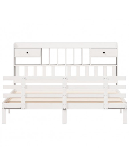 Giroletto con Libreria senza Materasso 180x200 cm in Legno Pino