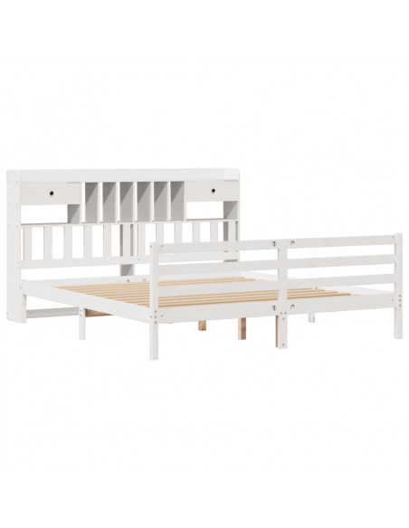 Giroletto con Libreria senza Materasso 180x200 cm in Legno Pino