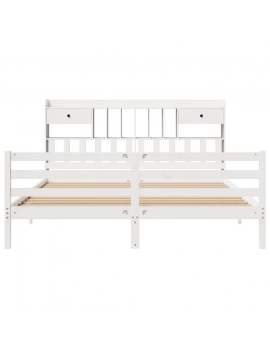 Giroletto con Libreria senza Materasso 180x200 cm in Legno Pino