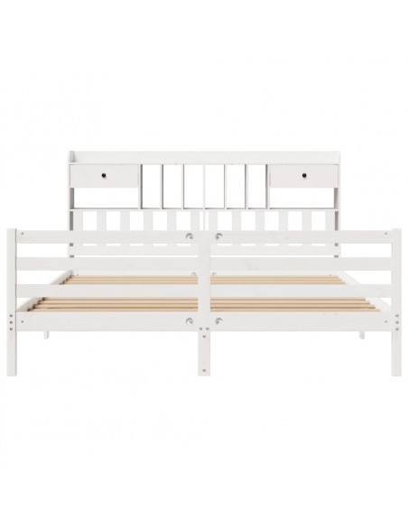 Giroletto con Libreria senza Materasso 180x200 cm in Legno Pino