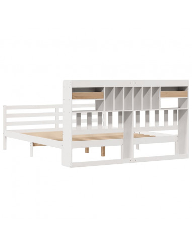 Giroletto con Libreria senza Materasso 180x200 cm in Legno Pino