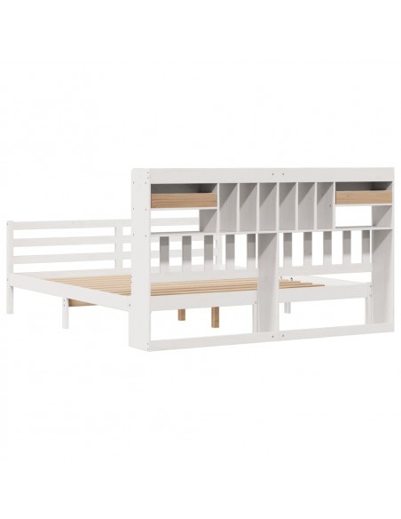 Giroletto con Libreria senza Materasso 180x200 cm in Legno Pino