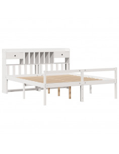 Giroletto con Libreria senza Materasso 180x200 cm in Legno Pino 2