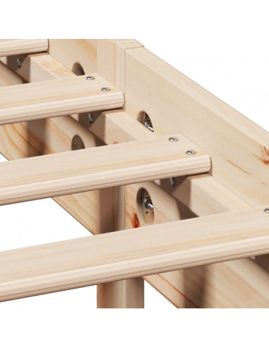 Giroletto con Libreria senza Materasso 75x190 cm in Legno Pino