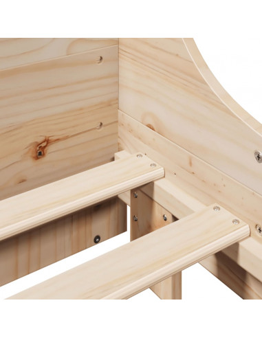 Giroletto senza Materasso 140x200 cm in Legno Massello di Pino