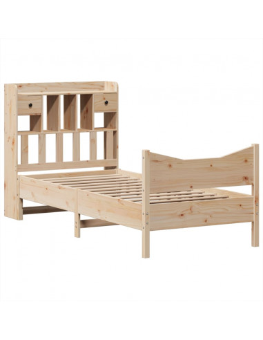 Giroletto senza Materasso 90x200 cm in Legno Massello di Pino