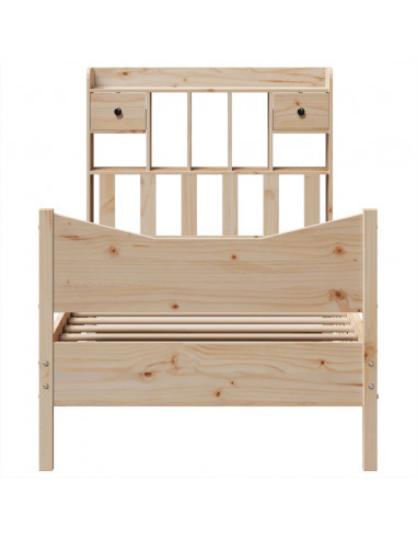 Giroletto senza Materasso 90x200 cm in Legno Massello di Pino