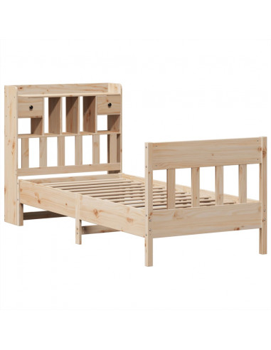 Giroletto senza Materasso 90x200 cm in Legno Massello di Pino