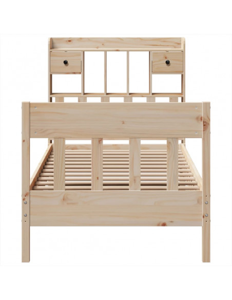 Giroletto senza Materasso 90x200 cm in Legno Massello di Pino