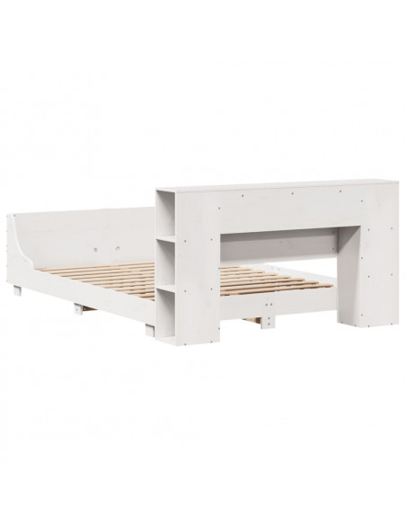 Giroletto senza Materasso Bianco 120x200 cm Legno Massello Pino